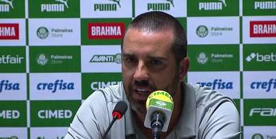 Foto: Jo&atilde;o Martins em coletiva do Palmeiras ( Reprodu&ccedil;&atilde;o) / G&aacute;vea News
