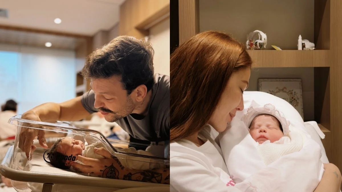Simone Poncio e Márcio Poncio dão as boas-vindas à filha caçula. Veja fotos