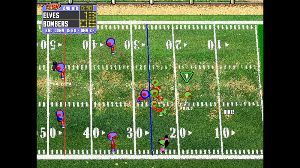 Backyard Football '99 resgata um clássico game de futebol americano para computadores com visual de desenho animado — Foto: Reprodução/Steam