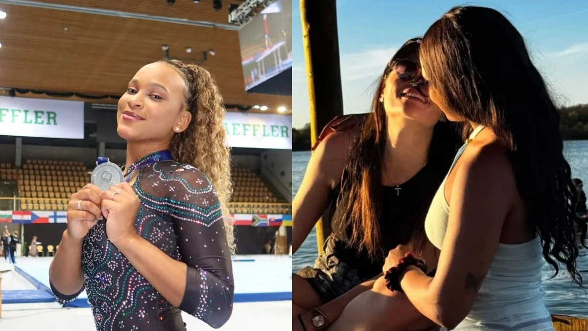 Rebeca Andrade ganha elogio de namorada após vencer medalha na Copa