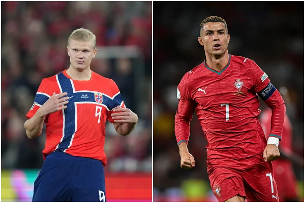 Haaland e Cristiano Ronaldo fazem duelo de gerações na Nations League