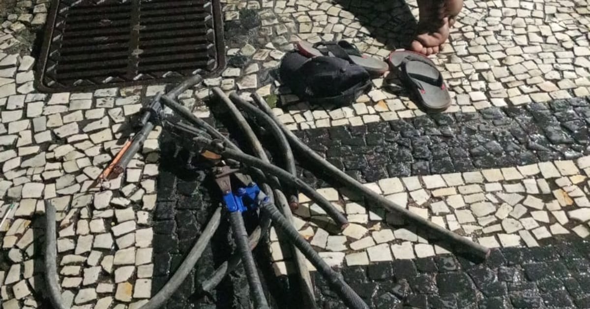 Dois homens são presos em flagrante durante tentativa de furto de cabos na Tijuca, no Rio