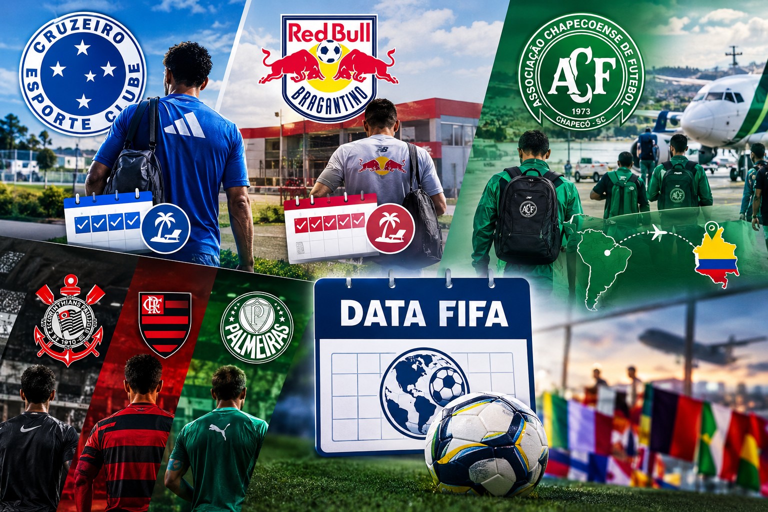 Quem folga mais? Veja a programação dos times da Série A para a super Data Fifa