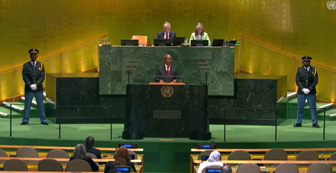 Somali President addresses U.N. on security, elections, regional tensions and reform