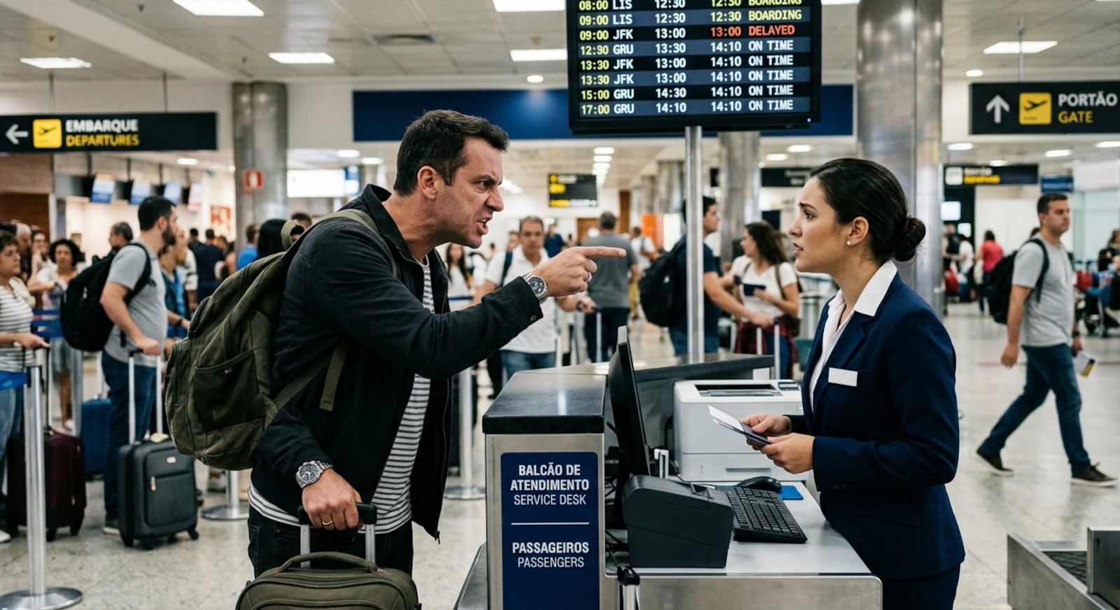 Mudança ocorre em meio ao aumento dos casos de indisciplina no setor aéreo Imagem gerada por IA/Gemini