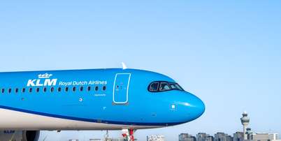 Avião da companhia aérea holandesa KLM Foto: Reprodução/X/@KLM