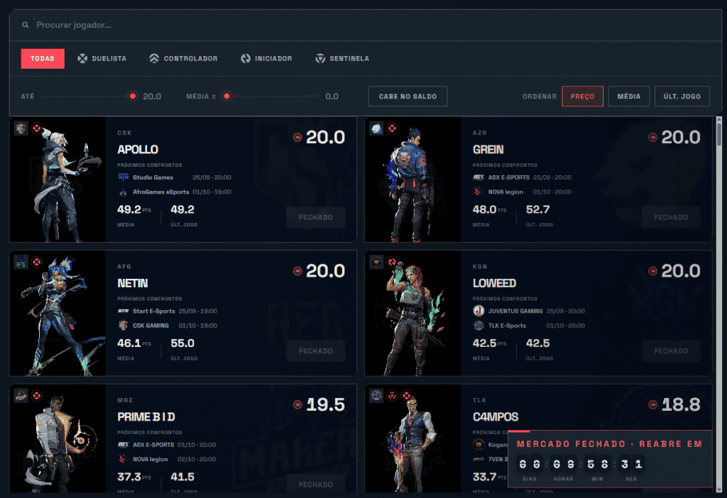 Fantasy GG chega em outubro: entenda como montar seu time no CELOL A e na VPL A