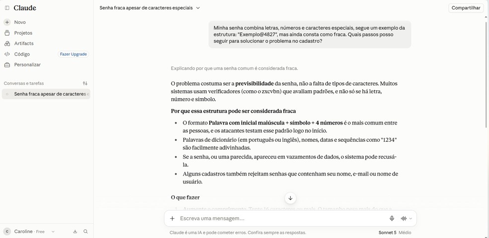 7 coisas que você nunca deve digitar no Claude para proteger sua segurança