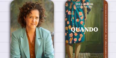 O novo livro de Carla Madeira, "Quando", chegou em agosto &agrave;s livrarias do Brasil e est&aacute; sendo lan&ccedil;ado semana que vem no mercado portugu&ecirc;s, pela Particular Editora. Fotomontagem com a escritora Carla Madeira e a capa do seu novo livro: "Quando" Foto: &copy; Marcia Charnizon/ Particular Editora / RFI