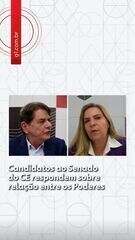Candidatos ao Senado do CE respondem sobre relação entre os Poderes