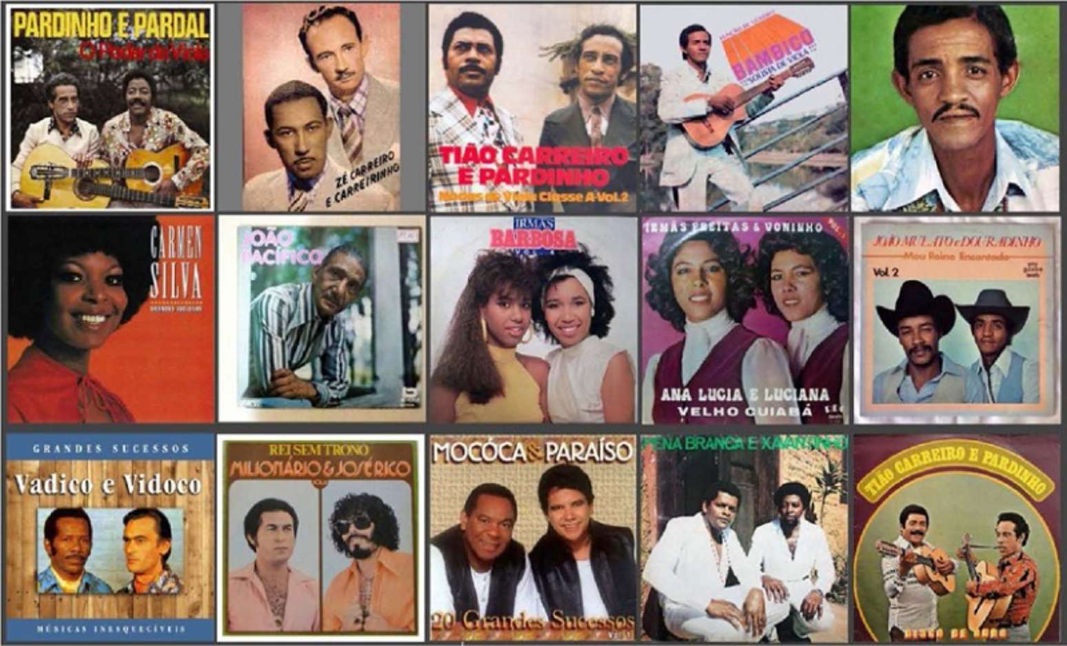 M&uacute;sicos sertanejos negros que iniciaram carreira entre os anos 1950-1970
