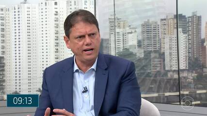 Tarcísio de Freitas (Republicanos) fala sobre Educação em entrevista à TV Globo