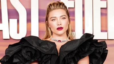 Florence Pugh shared a lengthy statement supporting a former Cornell student who has accused seven fraternity members of sexual assault. (Ian West/PA via AP)