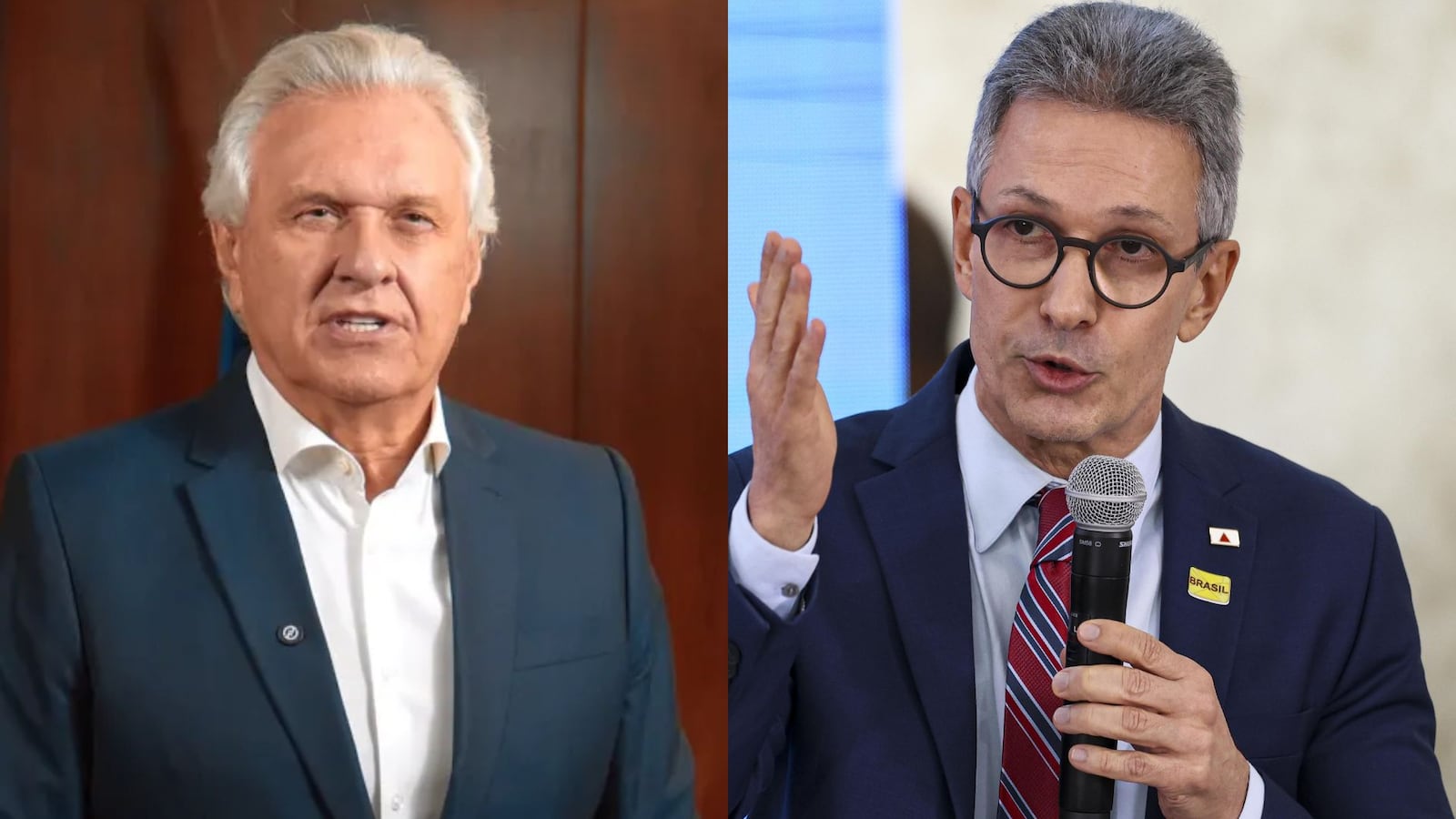 Ronaldo Caiado e Romeu Zema falaram sobre o julgamento do STF Reprodução/Marcelo Camargo/Agência Brasil - Montagem R7