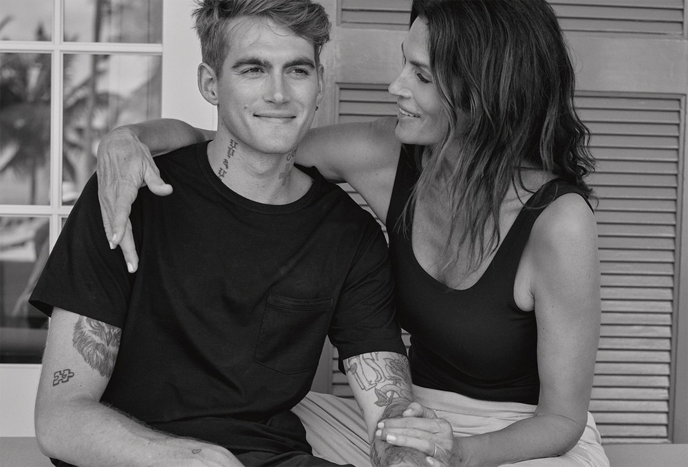 Cindy Crawford e o filho, Presley Gerber — Foto: Reprodução/Instagram