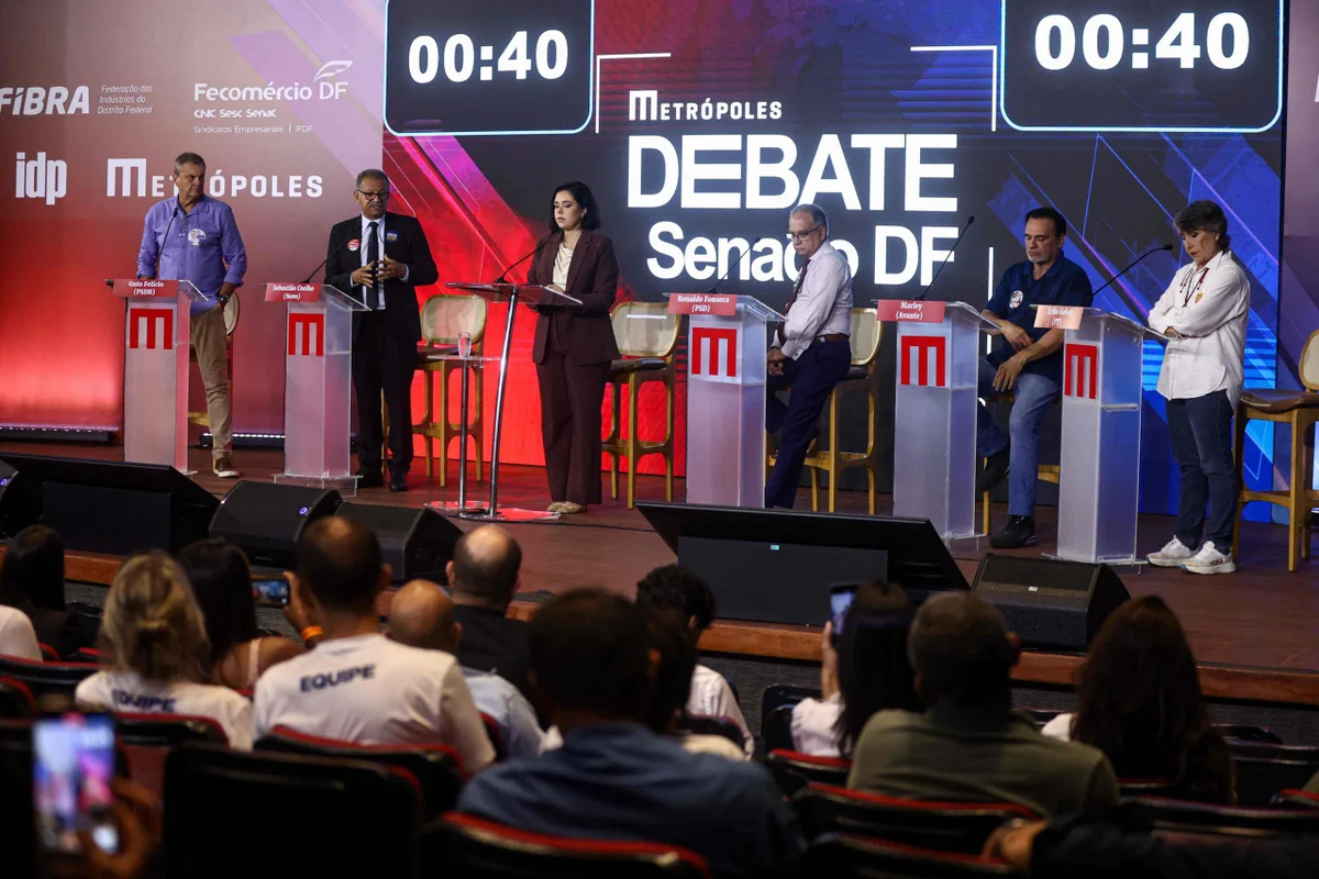 Debate entre candidatos ao Senado pelo Distrito Federal, promovido pelo Metrópoles
