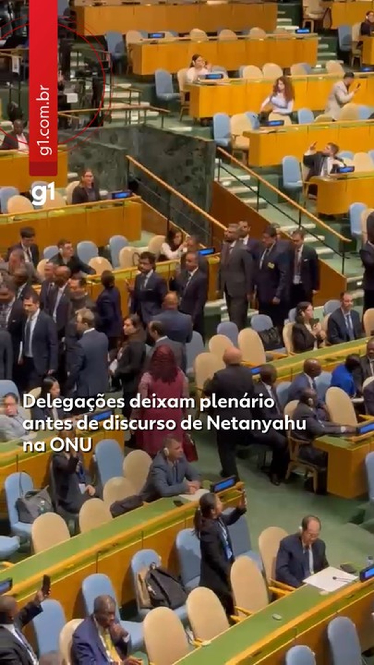 Brasil abandona plenário da ONU antes de discurso Netanyahu na Assembleia Geral