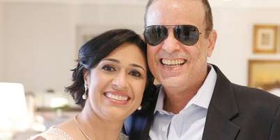 Valeska e Dudu ficaram 18 anos juntos e oficializaram a uni&atilde;o menos de 1 m&ecirc;s antes de o radialista morrer Foto: Reprodu&ccedil;&atilde;o