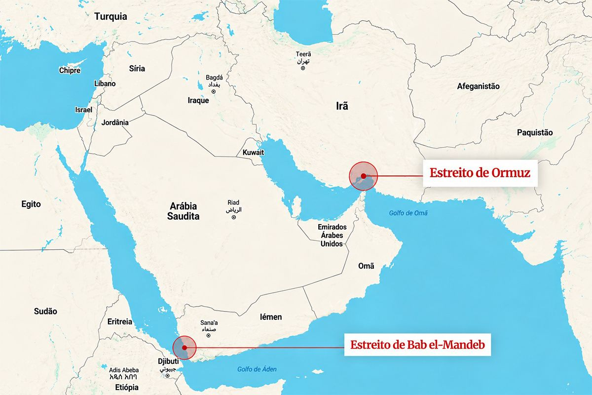 Estreito de Bab el-Mandeb, na costa do Iêmen