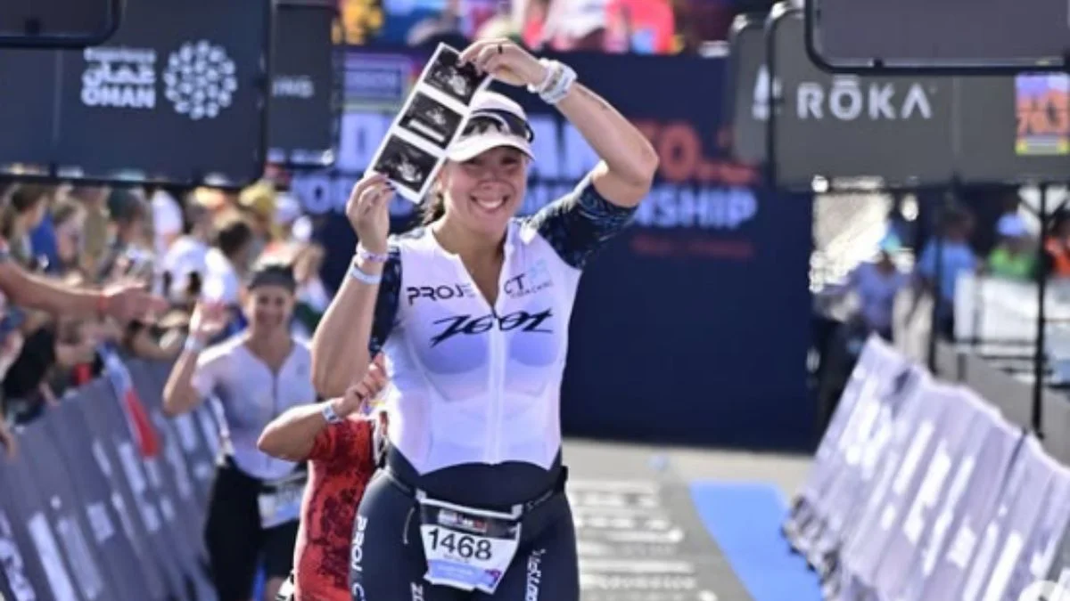 Triatleta revela desafios após completar Ironman 70.3 grávida de 5 meses