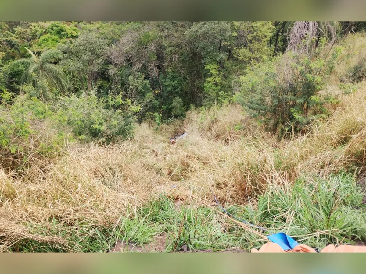 MG: caminhonete capota e cai em ribanceira de 60 metros na BR-381