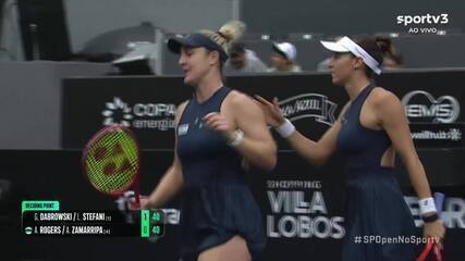 Gabi e Luisa fecham mais um game, 2x0 nesse primeiro set! | Final de duplas | SP Open