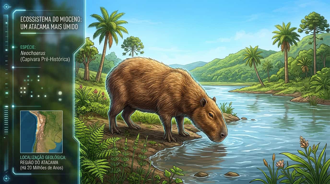 Dente de capivara encontrado no Atacama revela um passado muito mais quente e úmido no Deserto do Atacama