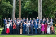 Presidente Lula e ministros durante última reunião ministerial de 2025 na Granja do Torto, em Brasília