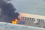 O helicóptero da TV NBC4 estava cobrindo um acidente de trânsito