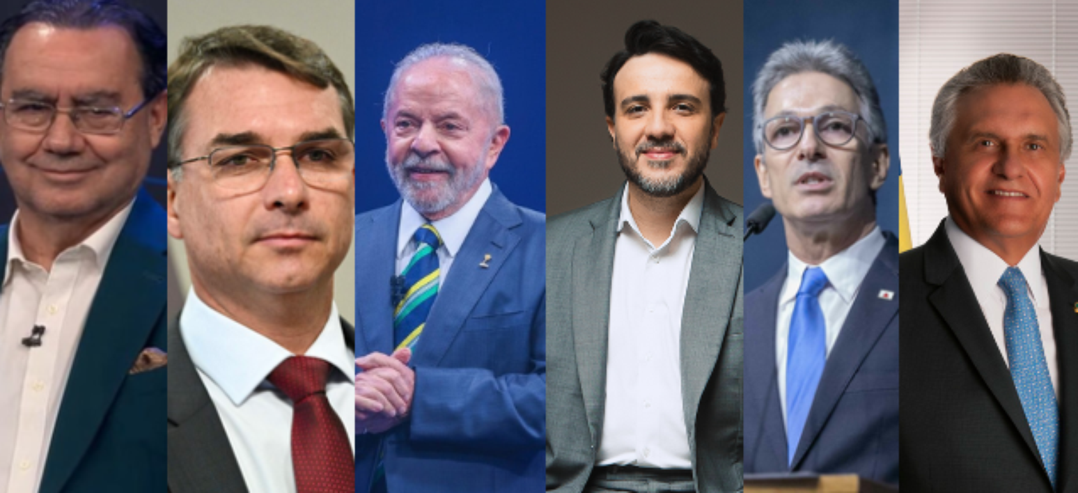 Os candidatos Augusto Cury (Avante), Fl&aacute;vio Bolsonaro (PL), Lula (PT), Renan Santos (Miss&atilde;o), Romeu Zema (Novo) e Ronaldo Caiado (PSD) tiveram as propostas mais citadas pelos especialistas