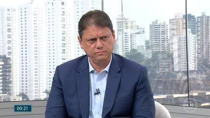 Tarcísio de Freitas (Republicanos) fala sobre escândalo do Master em entrevista a TV Globo
