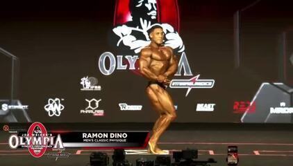 Ramon Dino posa individualmente no Mr. Olympia 2026