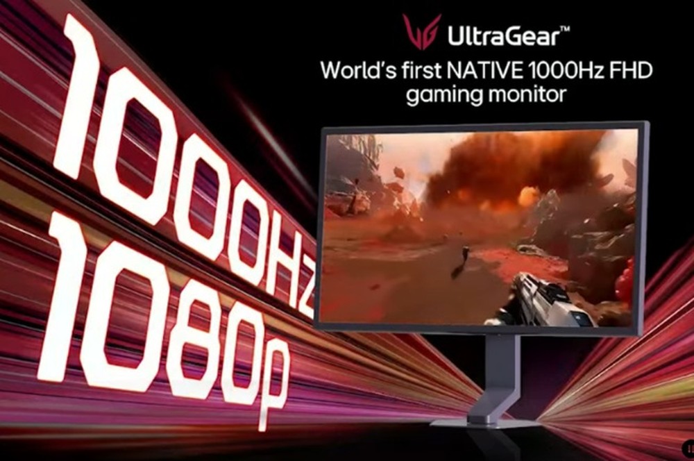 LG lança primeiro monitor com taxa de atualização nativa de 1.000 Hz. — Foto: Divulgação/LG
