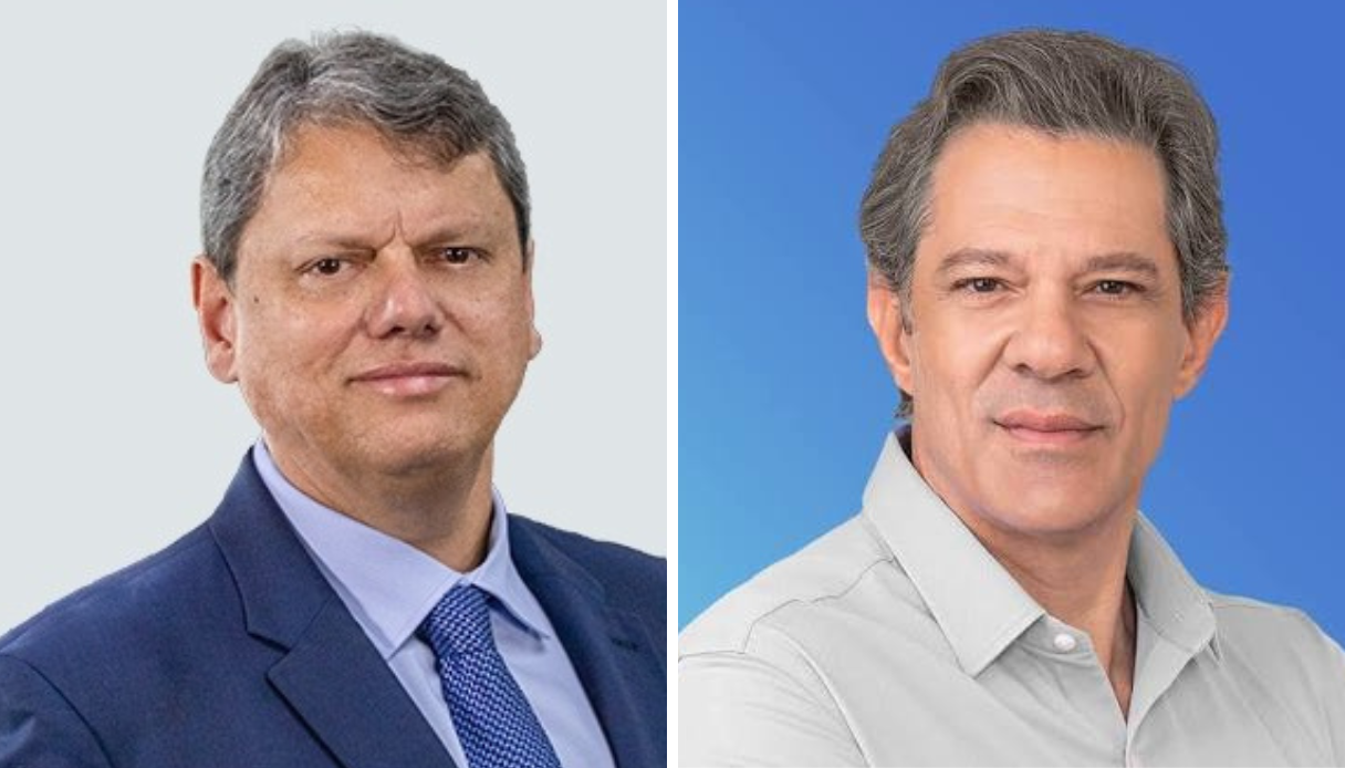 Real Time: Tarcísio tem 53% das intenções de voto no 1° turno em São Paulo; Haddad soma 38%