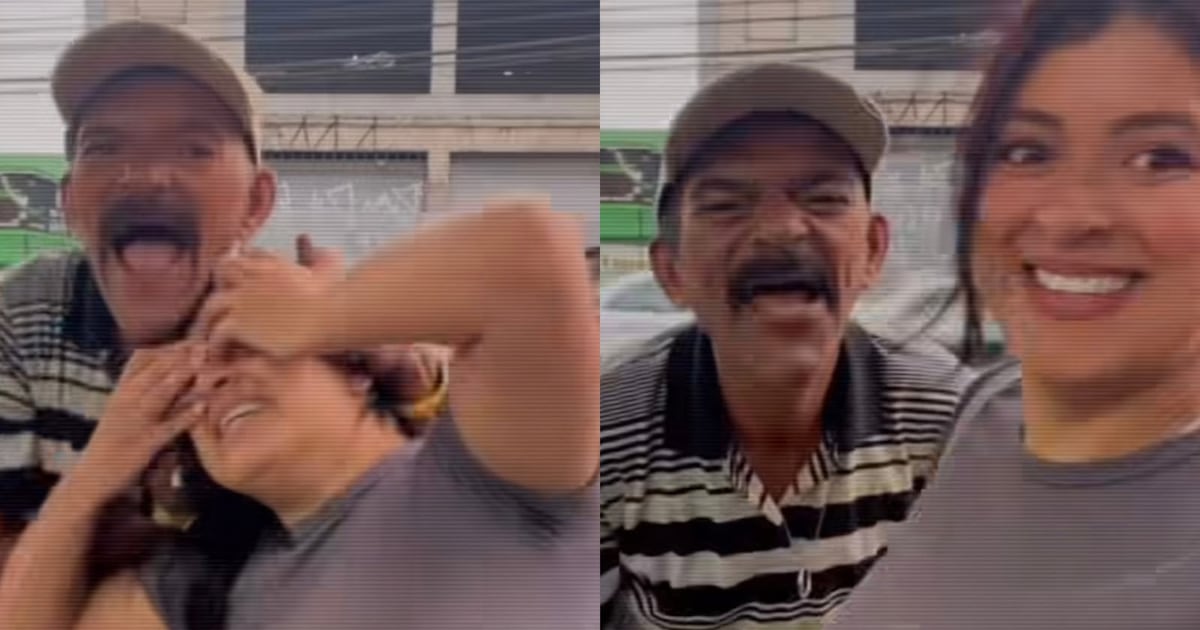 Morador de rua tapa olhos de mulher na 25 de Março e invade vídeo de surpresa