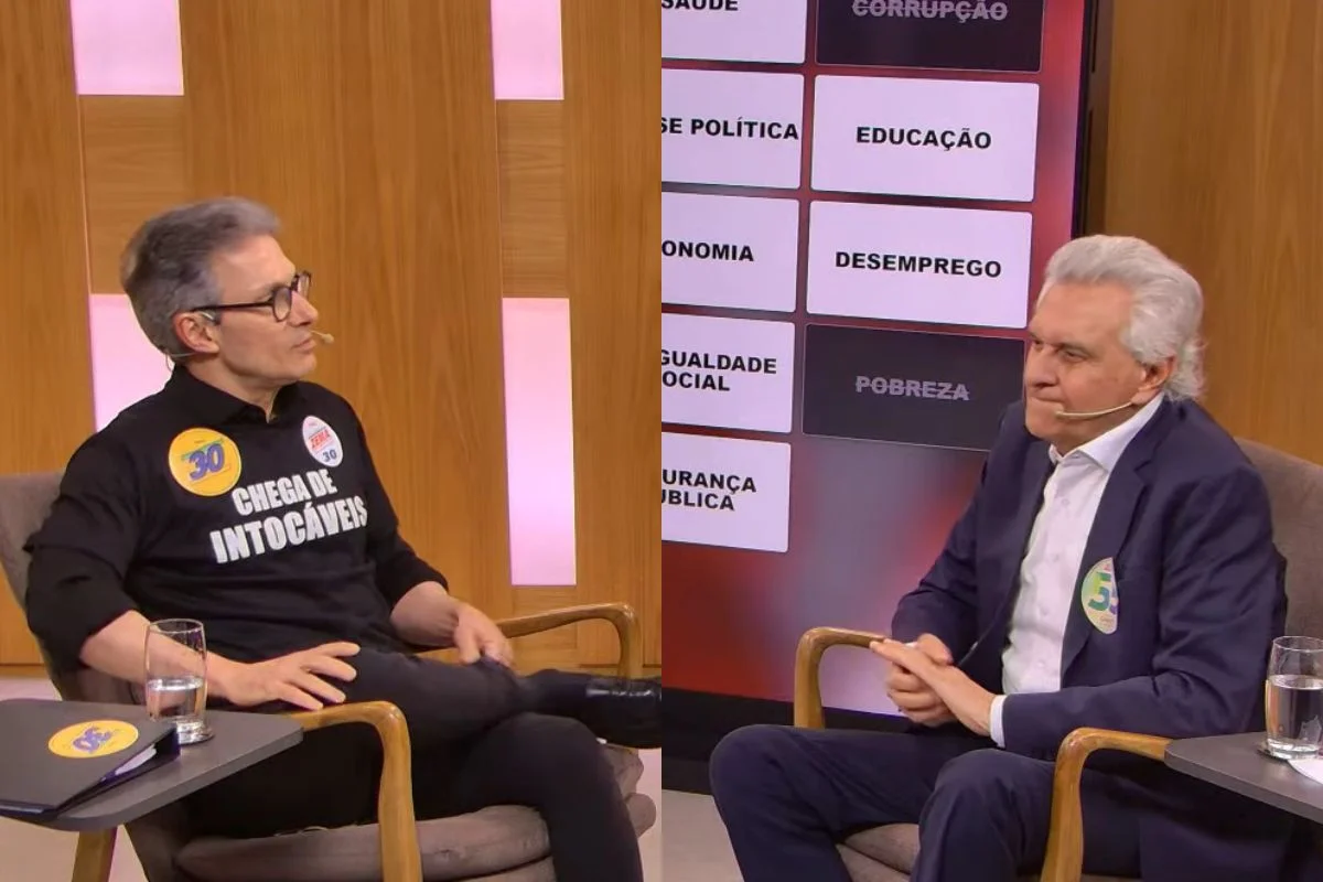 "Compadres", Zema e Caiado usam debate da Veja para atacar Lula e Flávio