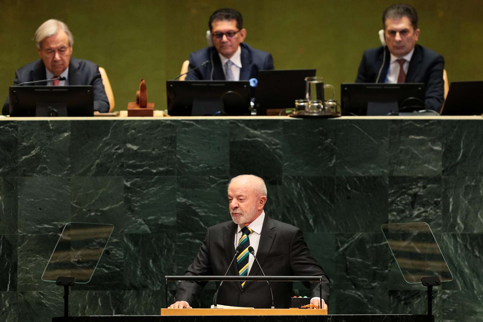 O presidente Lula na abertura da 81&ordf; Assembleia da ONU