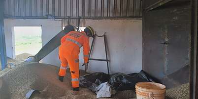 Homem morre soterrado por gr&atilde;os de caf&eacute; ap&oacute;s colapso de silo no Tri&acirc;ngulo Mineiro Foto: Divulga&ccedil;&atilde;o/CBMMG