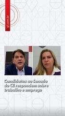 Candidatos ao Senado do CE respondem sobre trabalho e emprego
