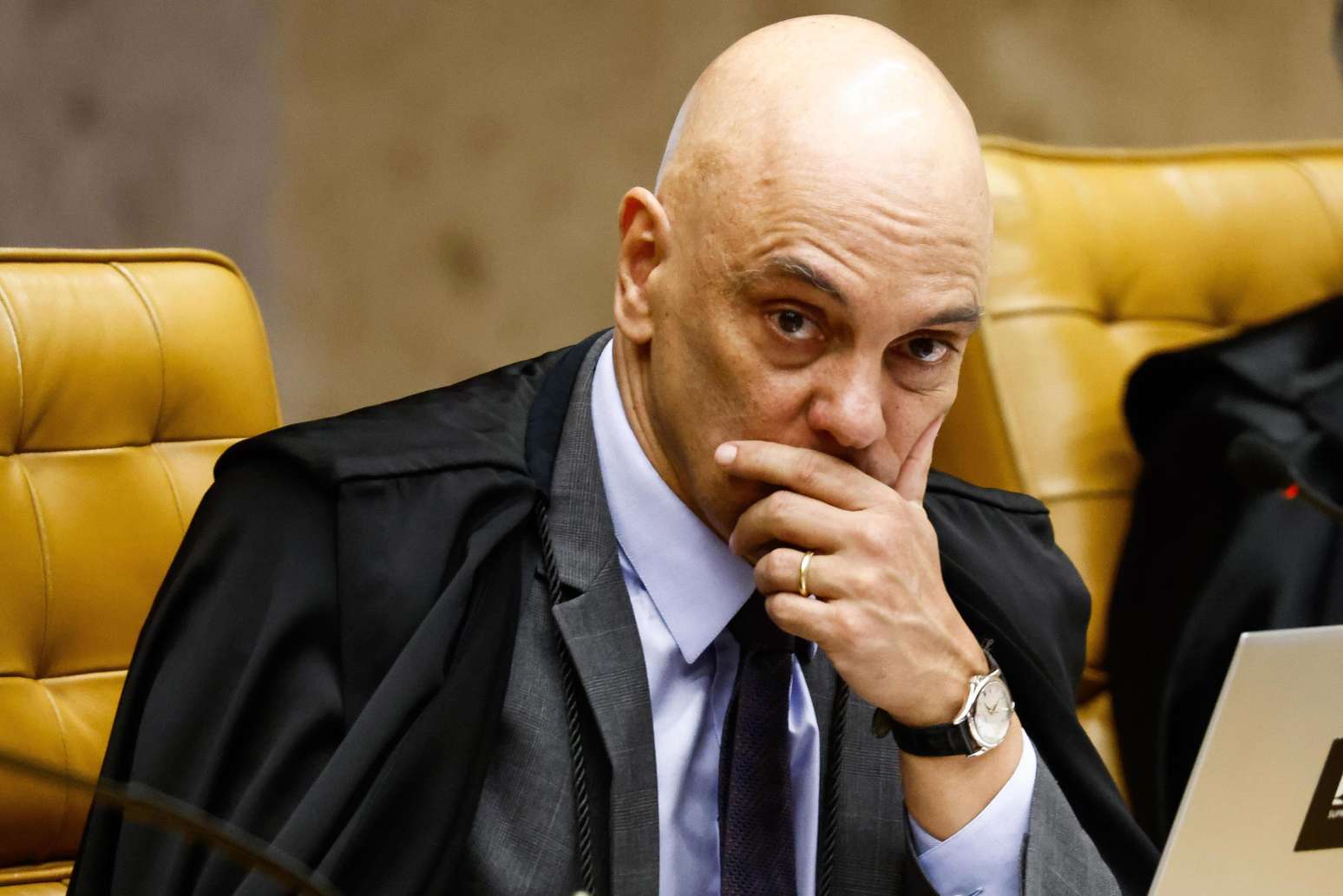 Alexandre de Moraes, ministro do Supremo Tribunal Federal (STF); plen&aacute;ria analisa nesta ter&ccedil;a-feira, 15, abertura de inqu&eacute;rito sobre rela&ccedil;&atilde;o entre Moraes e Daniel Vorcaro, dono do Banco Master, ap&oacute;s relat&oacute;rio da PF divulgar troca de mensagens