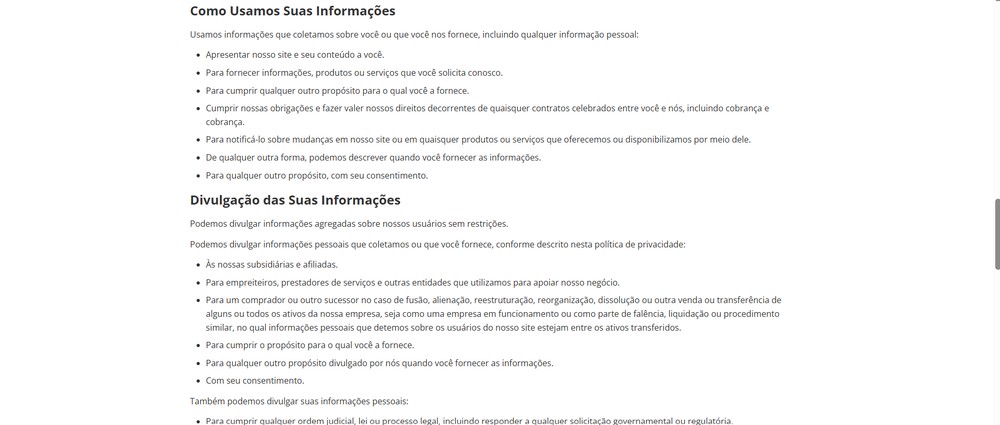 Política de privacidade da Hailuo AI — Foto: Reprodução/Hailuo AI