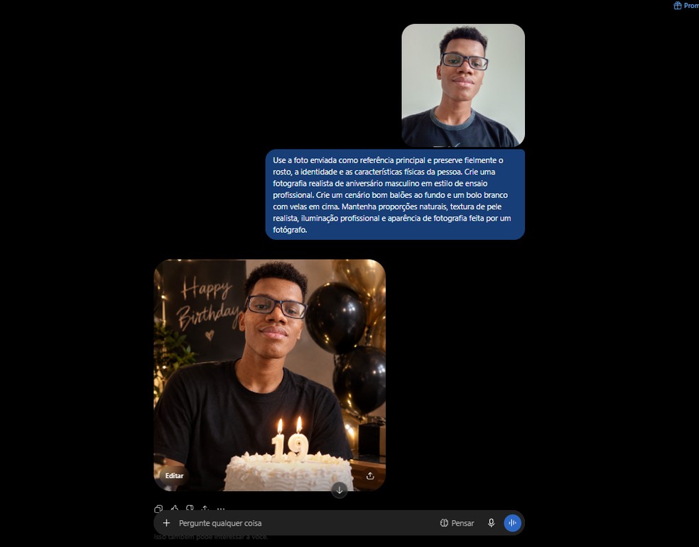 Prompt para foto de aniversário masculino: 9 ideias para usar no ChatGPT