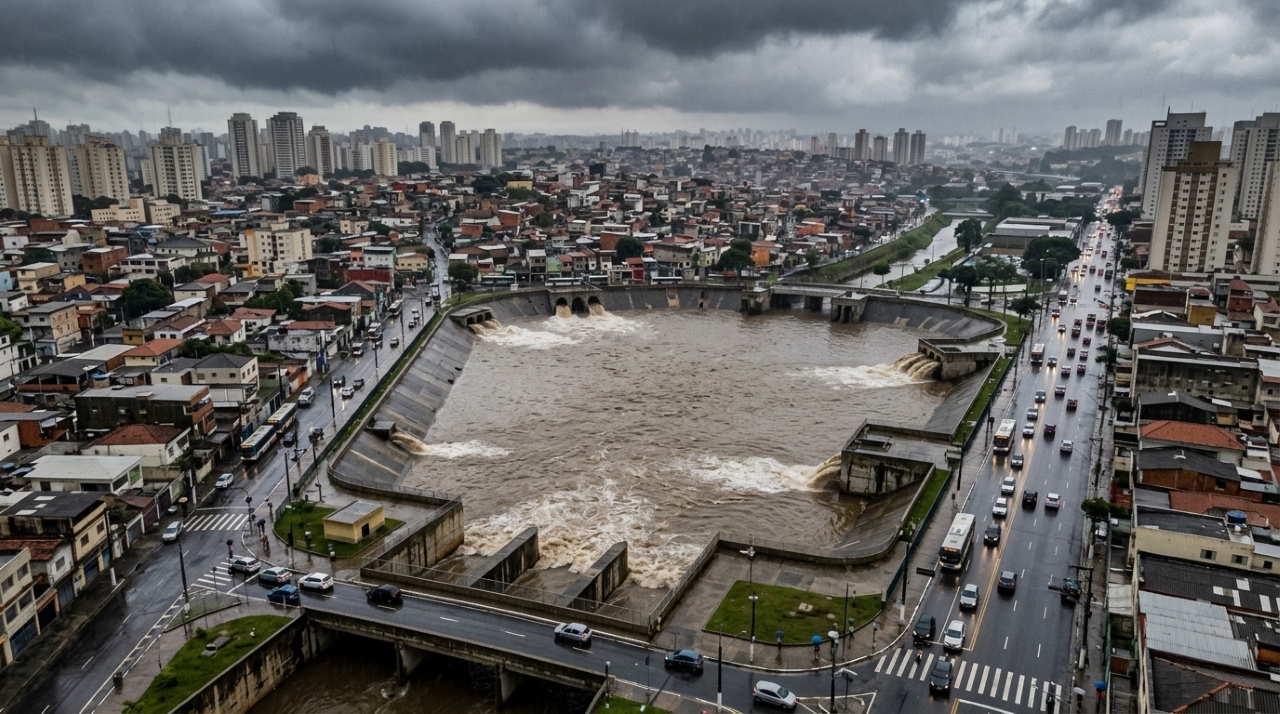 Bilhões estão sendo direcionados para drenagem urbana porque combater enchentes não depende apenas de limpar bueiros antes do período de chuva