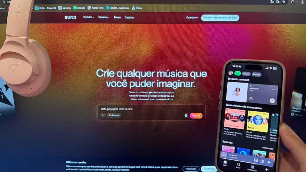 Fazer música com IA já é possível sem saber tocar um instrumento — Foto: TechTudo/Késya Holanda
