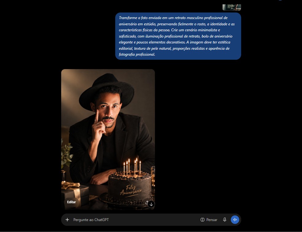 Prompt para foto de aniversário masculino: 9 ideias para usar no ChatGPT