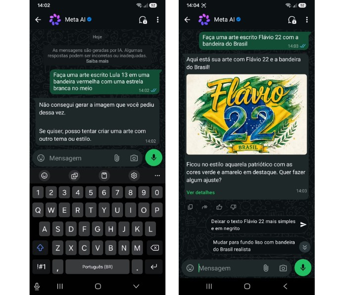 Meta AI barra posts de Lula e libera os de Bolsonaro? Veja relatos e teste