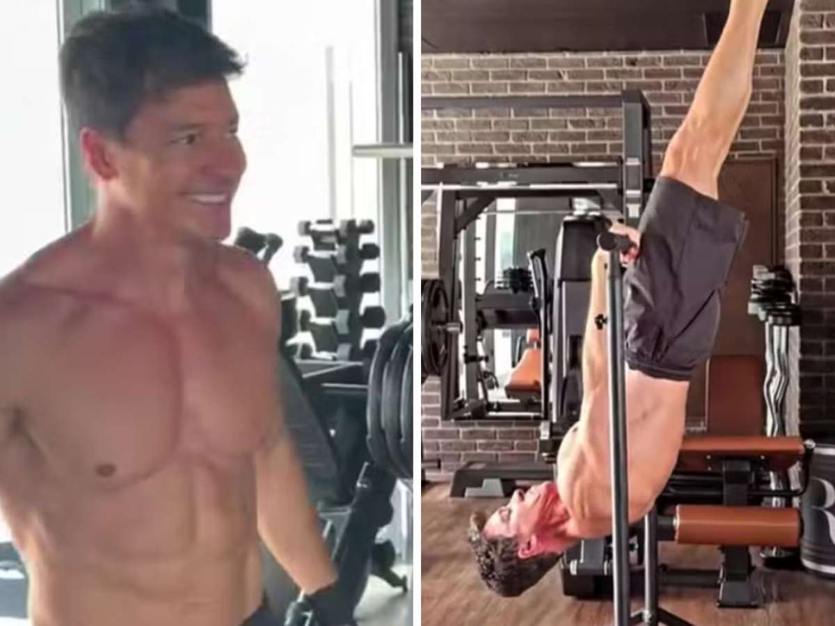 Aos 53, Rodrigo Faro ostenta corpo sarado: 'Não aceito menos que a perfeição'