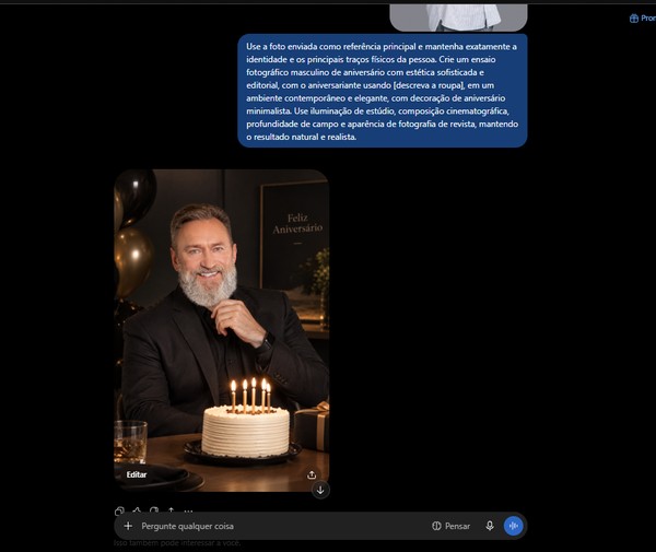 Prompt para foto de aniversário masculino: 9 ideias para usar no ChatGPT