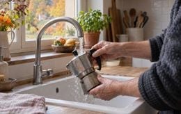 J’ai plongé ma cafetière italienne dans les cristaux de soude juste pour lui rendre son éclat : au premier café, j’ai compris ce que l’aluminium avait perdu
