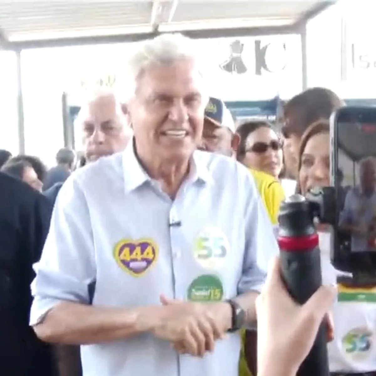 Ronaldo Caiado vota em Goiás ao lado do vice Kassab, presidente do PSD